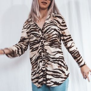 90s Mesh Tigers Eye Top